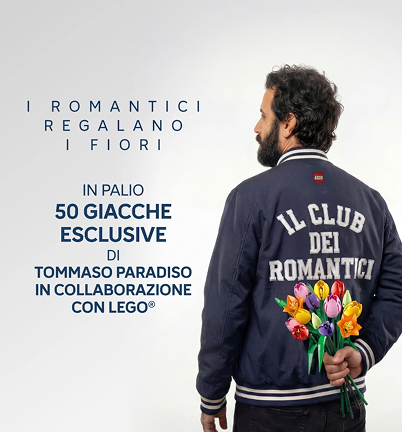 I Romantici regalano fiori - in palio 50 giacche esclusive di tommaso Paradiso in collaborazione con LEGO&reg;.